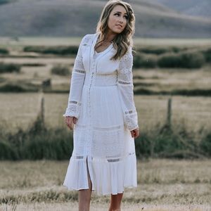White eyelet dress